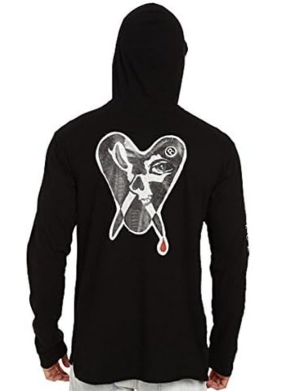 Marc Ecko Cut and Sew Heartbreaker Hoodie Long sleeve Shirt Black L